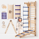Mur Suédois Apollo / Échelle d'Escalade pour Petits Astronautes + Ensemble Balançoire Lune + Planche de Glisse