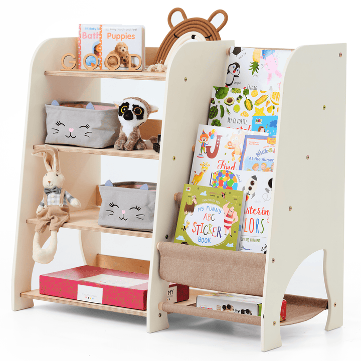 2in1 Montessori - Regal für Bücher und Spielzeug - Goodevas Schweiz