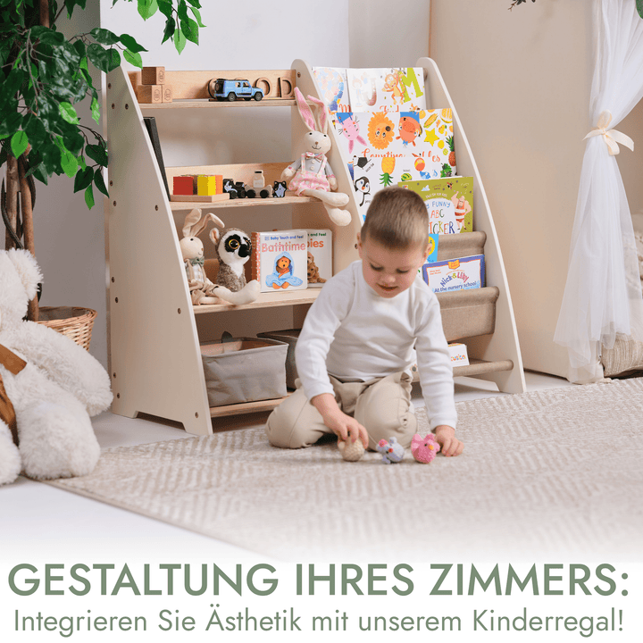 2in1 Montessori - Regal für Kleinkinder – Bücher & Spielzeug - Goodevas Schweiz