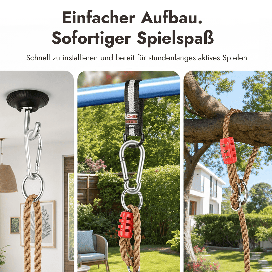 2in1 Schaukel-Set: Trapez + Turnringe - Goodevas Schweiz