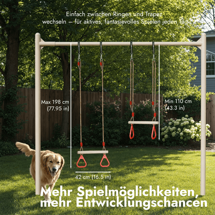 2in1 Schaukel-Set: Trapez + Turnringe - Goodevas Schweiz