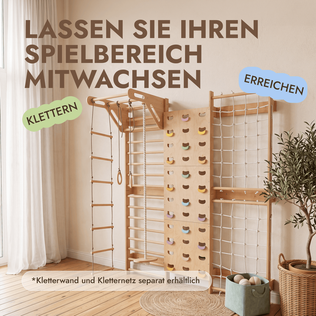 5-in-1 Kletterwand fürs Kinderzimmer & 3in1 Kinderschaukel-Set - Goodevas Schweiz