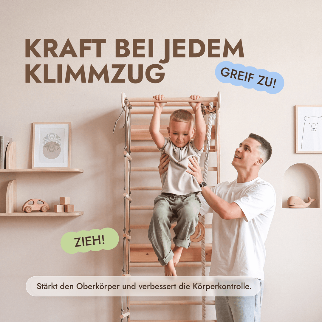 5-in-1 Sprossenwand fürs Kinderzimmer & (3in1) Kinderschaukel-Set - Goodevas Schweiz