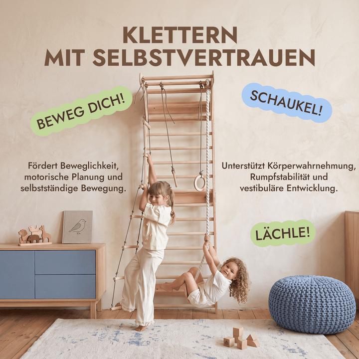 5-in-1 Sprossenwand fürs Kinderzimmer & (3in1) Kinderschaukel-Set - Goodevas Schweiz