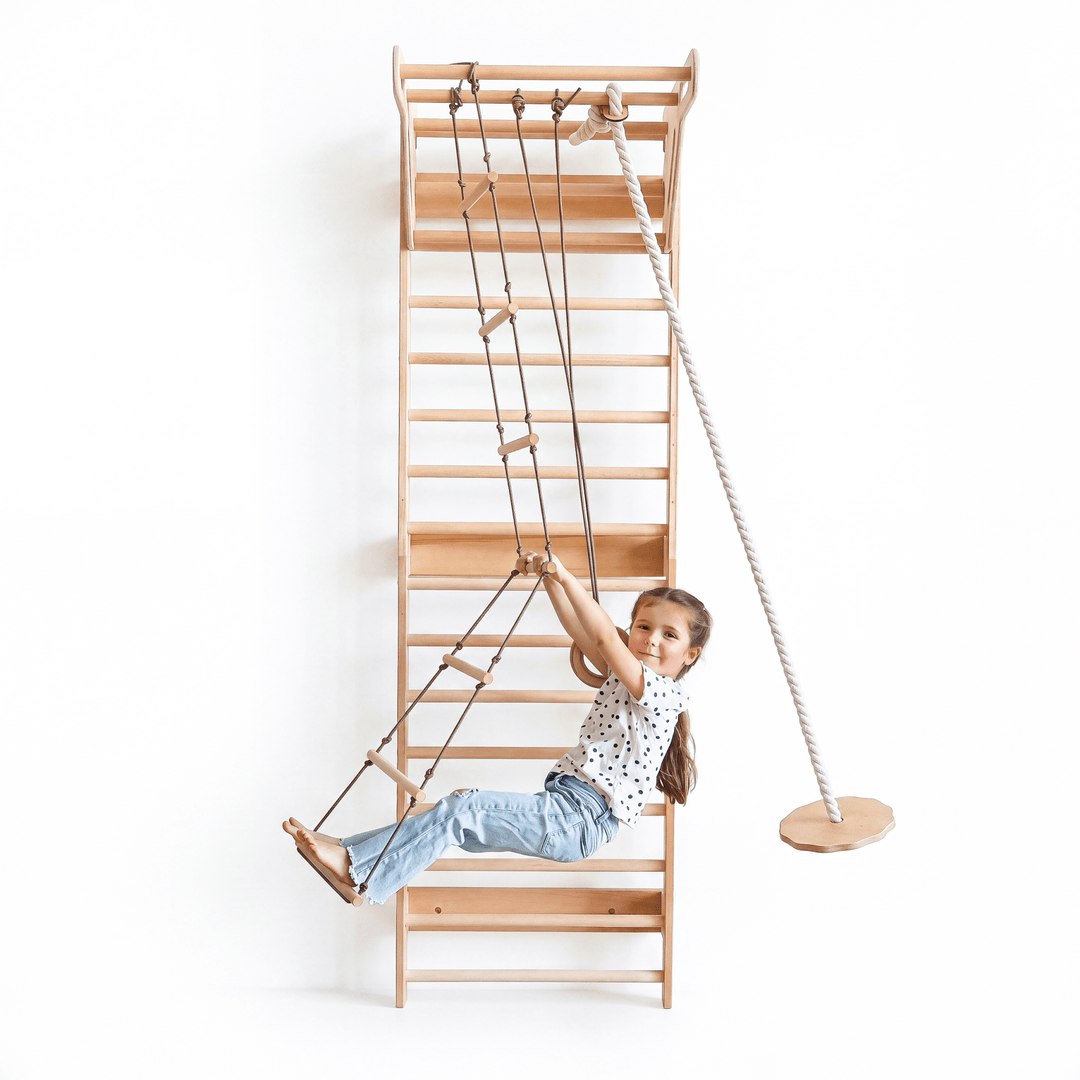 5-in-1 Sprossenwand fürs Kinderzimmer & (3in1) Kinderschaukel-Set - Goodevas Schweiz