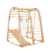 Parco Giochi 6 in 1 per Interni in Legno – Scivolo e Set di Altalene Inclusi
