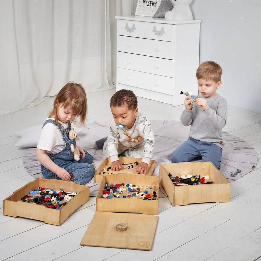 Aufbewahrungs und Sortierbox aus Holz für LEGO - Goodevas Schweiz