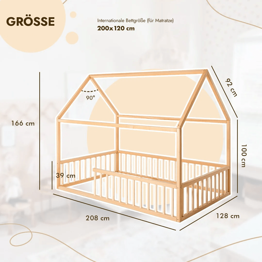 Hausbett Montessori für Kinder und Kleinkinder ab 1 Jahr - Goodevas Schweiz