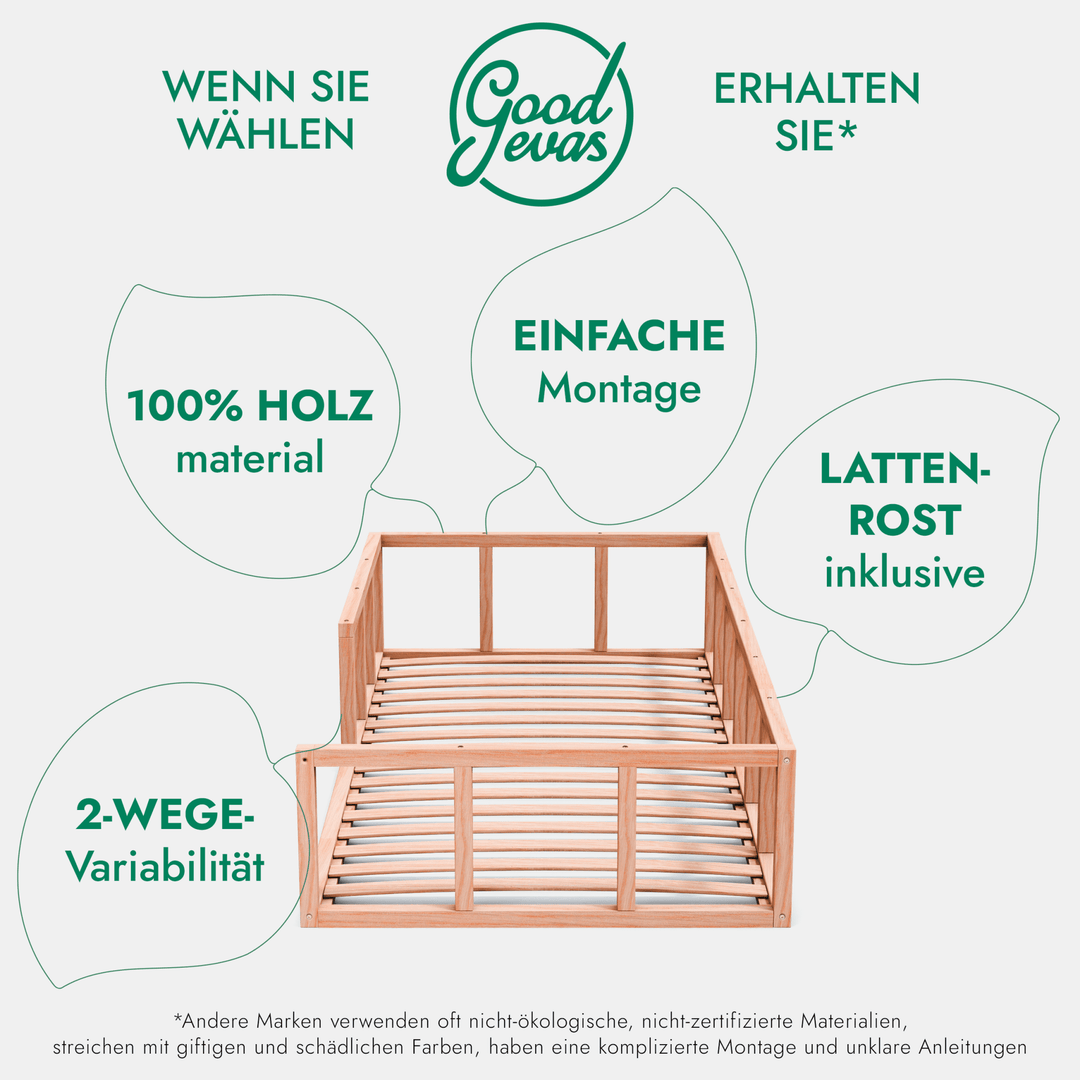 Montessori Bodenbett für Kinder und Kleinkinder ab 6 Monaten - Goodevas Schweiz
