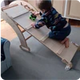 7in1 Montessori Klettergerüst Set: Kletterdreieck, Kletterbogen mit Kissen, Rutsche, Kletternetz, Maltafel und Kinderstuhl, für Kinder 1-7 Jahre – Beige