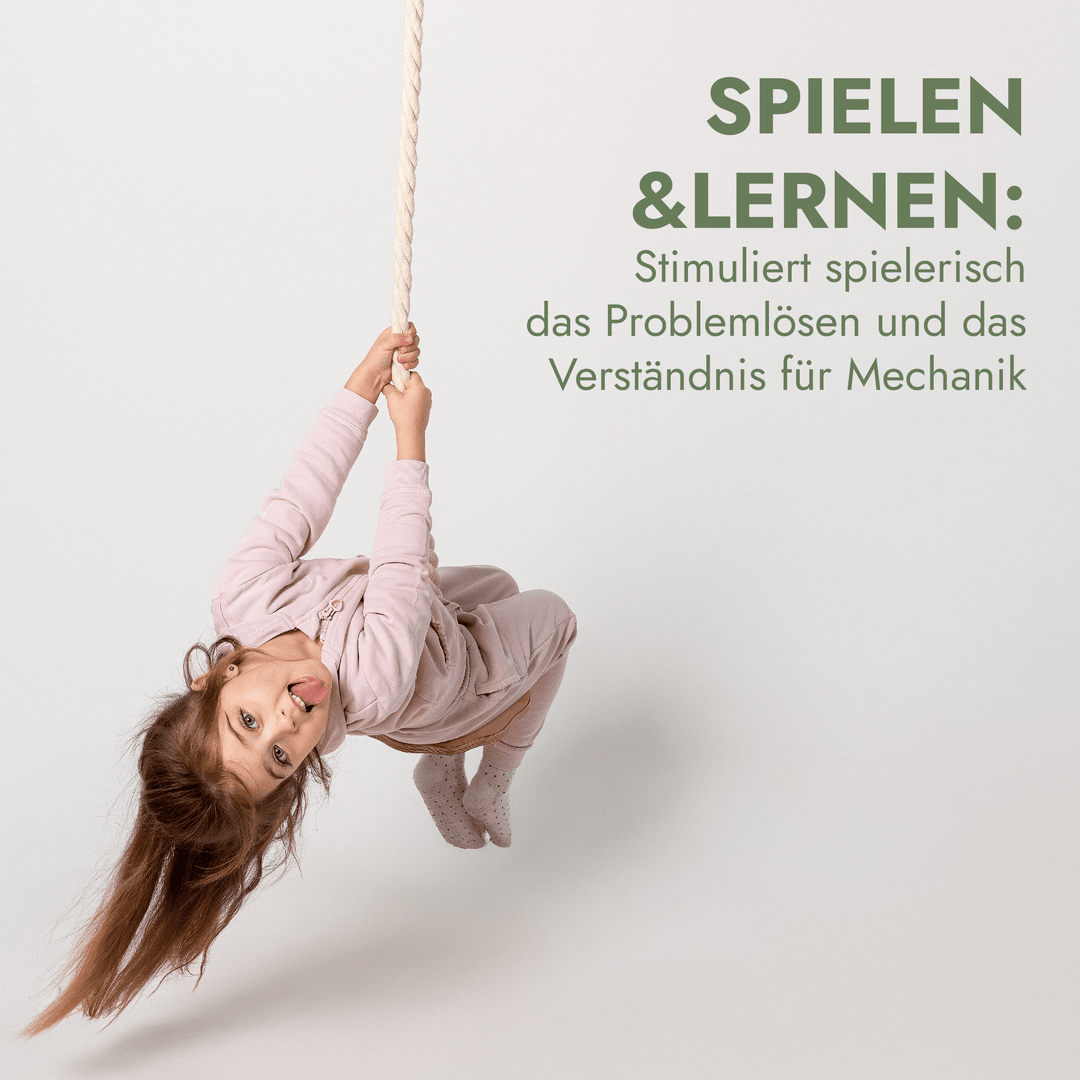 Set aus drei Schaukeln: Scheibe + Ringe + Strickleiter - Goodevas Schweiz
