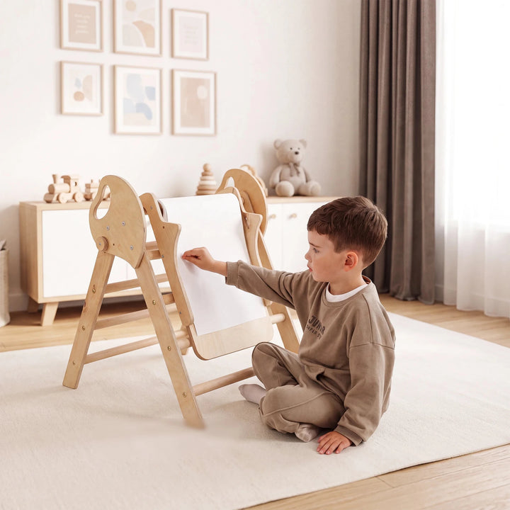 Staffelei mit Kinderstuhl – Perfekt für Indoor Klettergerüst - Goodevas Schweiz