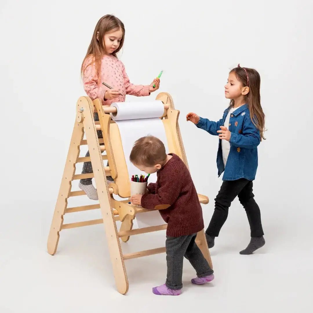 Staffelei mit Kinderstuhl – Perfekt für Indoor Klettergerüst - Goodevas Schweiz